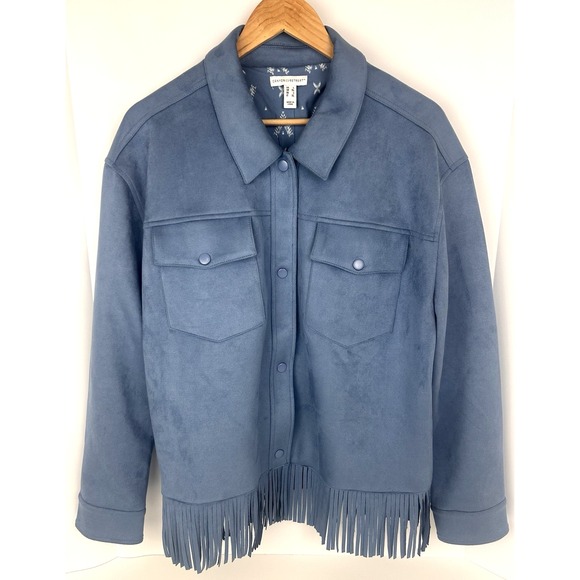 Canyon River Blues Jackets & Blazers - Canyon River blues fringe soft jacket Western Core size‎ L